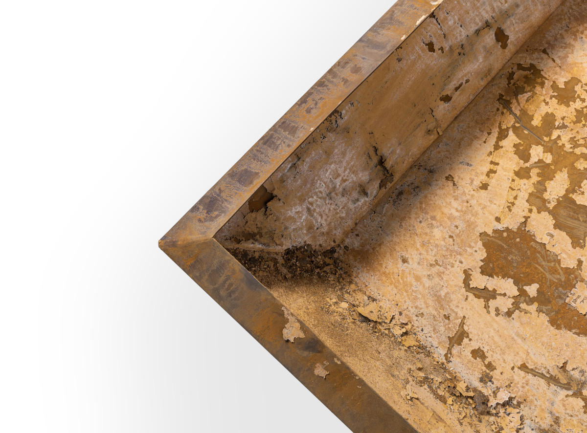 FEUERSCHALE Firesheet Corten 77 x 77 x 32 cm 17 kg Rostoptik - Kupferfarben, Metall (77/32/77cm) - The Favilla