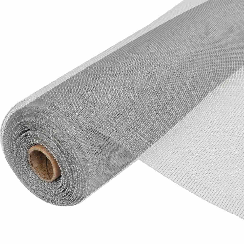 vidaXL Fliegengitter, Silber 100x100 cm