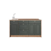 KUCHYNSKÝ BLOK Fame-Line, Zelený a zlatý vidiecky dom, 150 cm, AP Oak - zelená/dub medový, kompozitné drevo (150/82/60cm) - Vicco