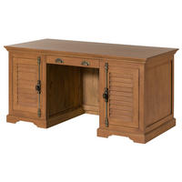 SCHREIBTISCH Mango 160x80x76 beige geölt TOULOUSE #20 - Beige, Holz (80/160/76cm) - Massivmoebel24