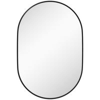 BADEZIMMERSPIEGEL DE-15188 oval 60/90 cm, 2-in-1 Montage Schwarz - Schwarz, Metall (3/60/90cm) - ComfortXL