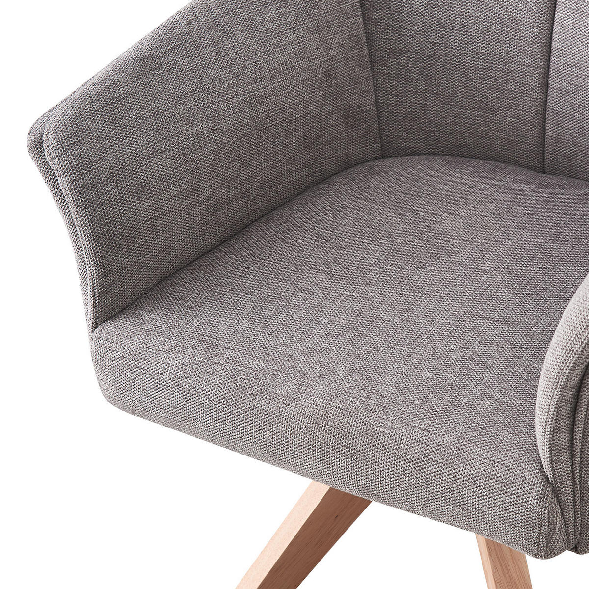 ARMLEHNSTUHL DAISY Grau - Grau, Holz/Textil (63/83/64cm) - B&D Home