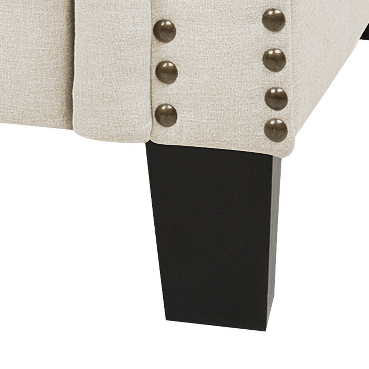 3-SITZER-SOFA Polsterbezug Beige Chesterfield - Beige, Textil (208/78/88cm) - Beliani