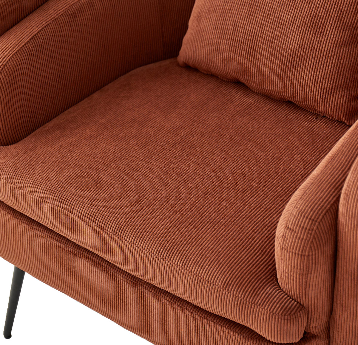 SESSEL Kord Terracotta - Rot, Textil (81/76/76cm) - Nordlys