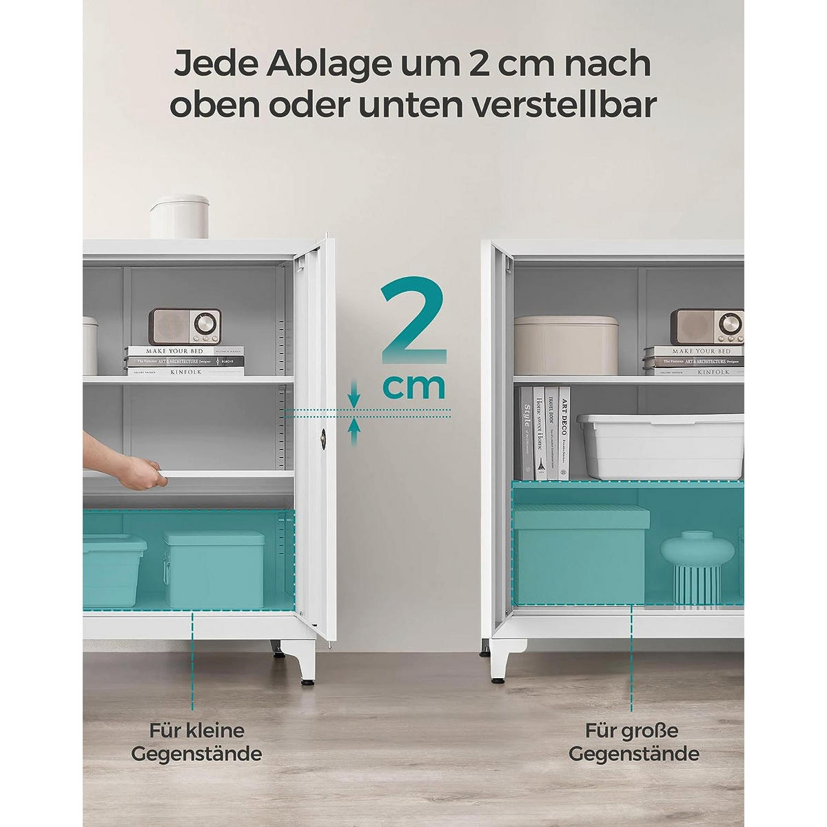 AKTENSCHRANK SARAJEVO - Grau, Metall (80/90/40cm) - Hansiro