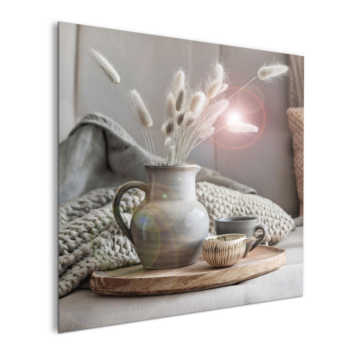 GLASBILD 30x30 cm Stillleben beige - Beige, Glas (30/30cm) - artissimo