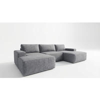 ECKSOFA EINAR 362 cm x 170 cm – Stoff: SAWANA Silber 21 Farbe: Grau - Grau, Textil (362/170cm) - A&J MöbelLand
