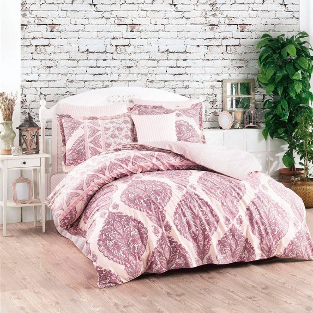 BETTWÄSCHE 6-teilig 220/240 cm TALYA - Rosa, Textil (220/240cm) - ROLFNERS