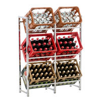 GETRÄNKESKISTENSTÄNDER Lenny - 6er Set - chrom - Chromfarben, Metall (91/31/112cm) - TPFLiving