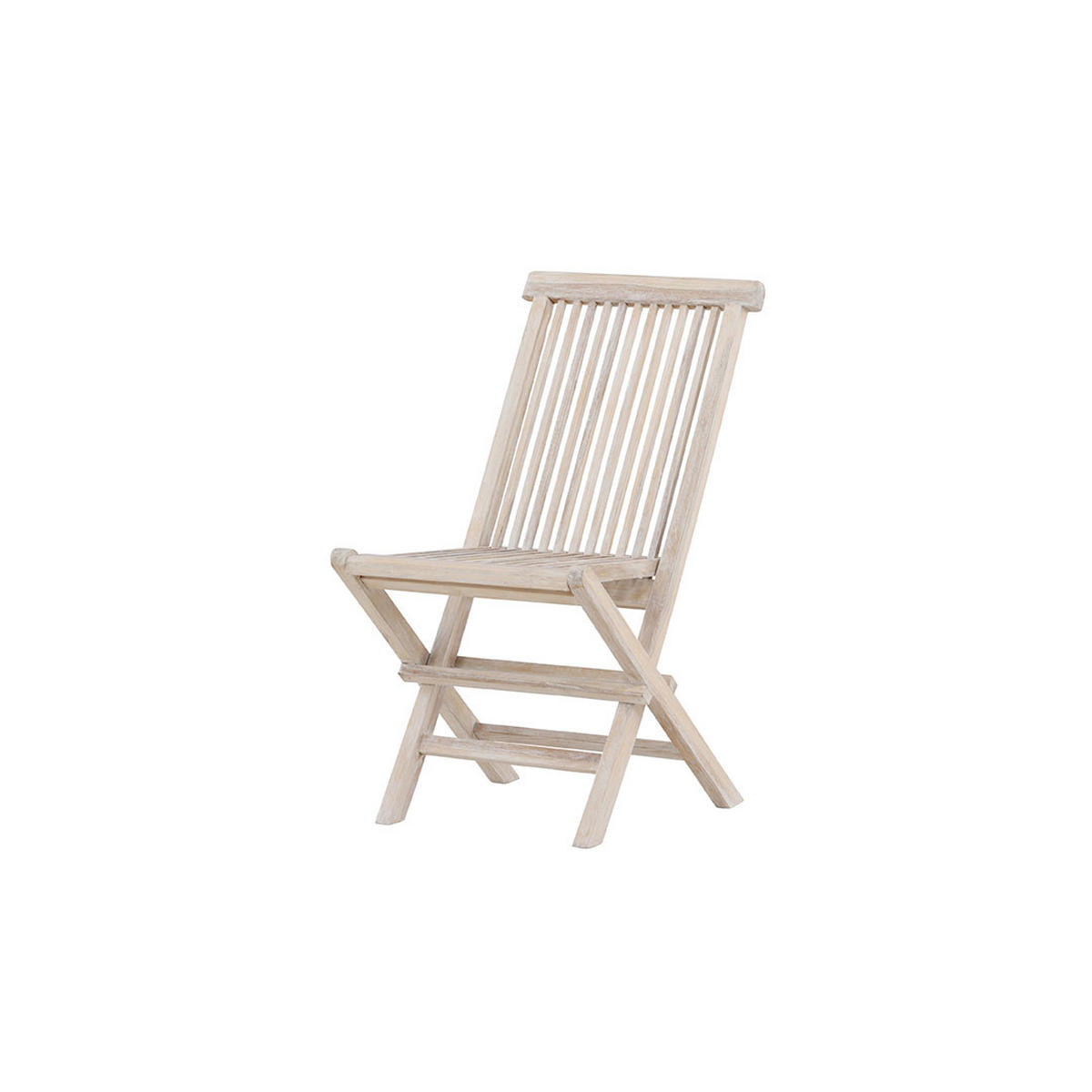 GARTENSTUHL, Kenya, Stühle Whitewash, Teak., 47 x 62 x 89 cm - Weiß, Holz (47/89/62cm) - ebuy24