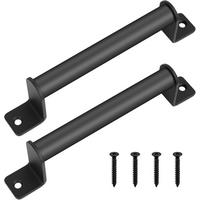 MÖBELGRIFF , 2er-Set Schiebetürgriffe , innen und außen - Schwarz, Metall (19/20/20cm) - BELZ
