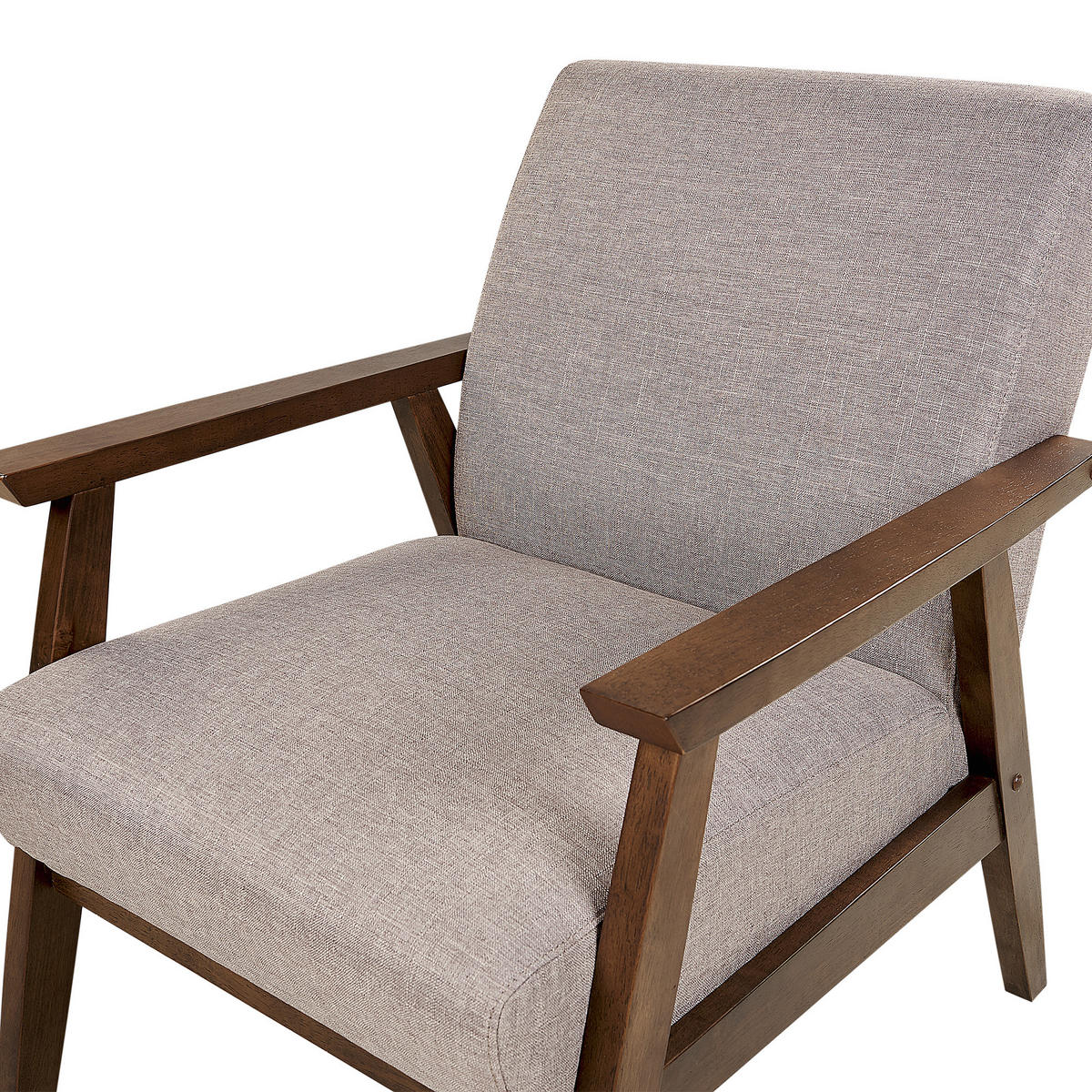 SESSEL taupe/dunkelbraun Retro-Design Asnes - Beige/Dunkelbraun, Textil (62/80/80cm) - Beliani