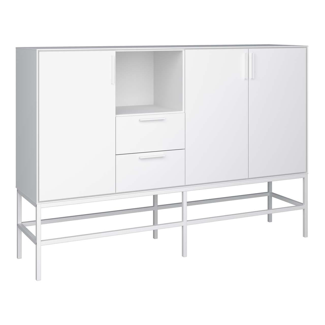 SIDEBOARD weiß - Weiß, Holzwerkstoff (160/111/42cm) - ebuy24