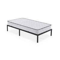 METALLBETT Klappbares mit Matratze 100x200 cm Schwarz - Schwarz, Metall - Akord