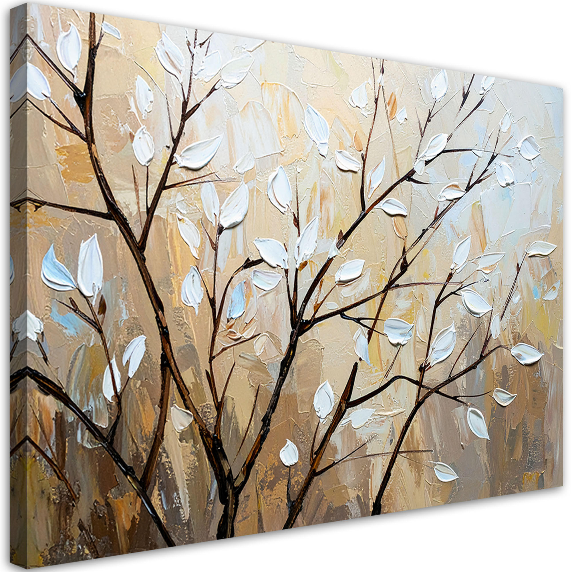 Feeby Leinwandbild Beige 120x80 cm