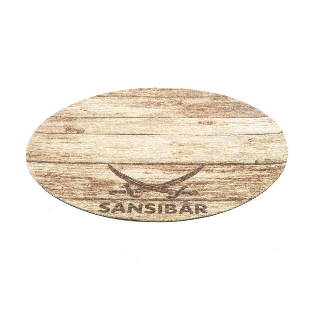 Thumbnail - Sansibar Sylt Flachwebteppich, Braun, Textil, Holz Optik, Rund, 160x160 cm, Oeko-Tex®, für Fußbodenheizung geeignet, Tep...