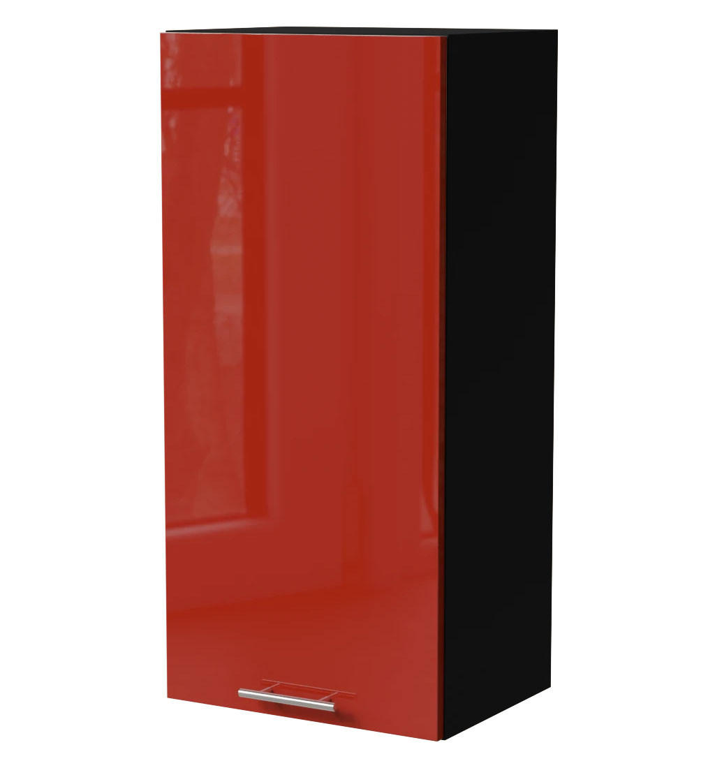 Feldmann-Wohnen Hängeschrank Rot, Schwarz 45x96x32.5 cm