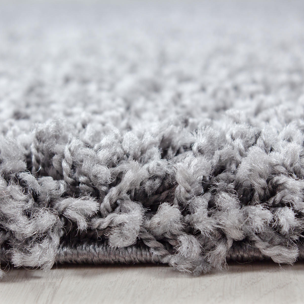 TEPPICH Hochflor Unifarben Polypropylen Wohnzimmer Shaggy Hellgrau Rechteckig 200x290 - Hellgrau, Textil (200/290cm) - KADIMA DESIGN