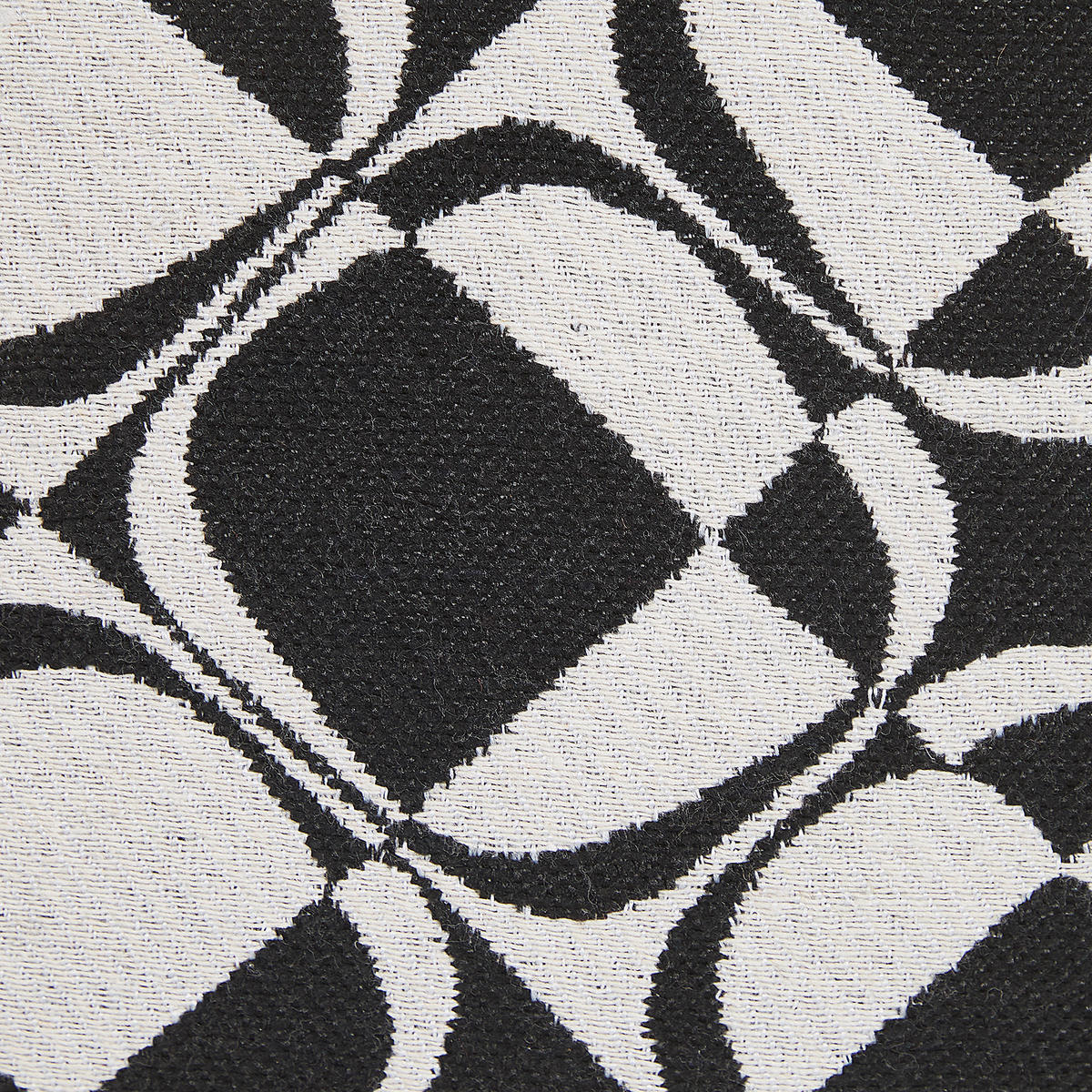 DEKOKISSEN 2er-Set Schwarz-Weiß 45/45 cm Koture - Schwarz, Naturmaterialien/Textil (45/45cm) - Beliani
