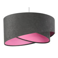 HÄNGELEUCHTE Grau 50/23 cm - Pink, Kunststoff (50/1.3/23cm) - ONZENO