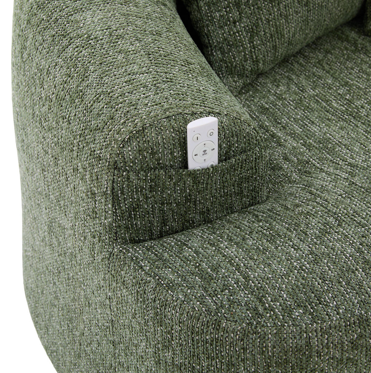 ZWEISITZERSOFA Chenille Grün 164 x 92 x 60 cm - Grün, Holzwerkstoff (164/64/92cm) - Meubliv
