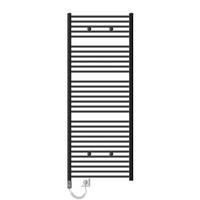 BADHEIZKÖRPER elektrisch Sahara 750x1800 mm Anthrazit gerade mit Heizstab 900W - Anthrazit, Metall (3/180/75cm) - LuxeBath