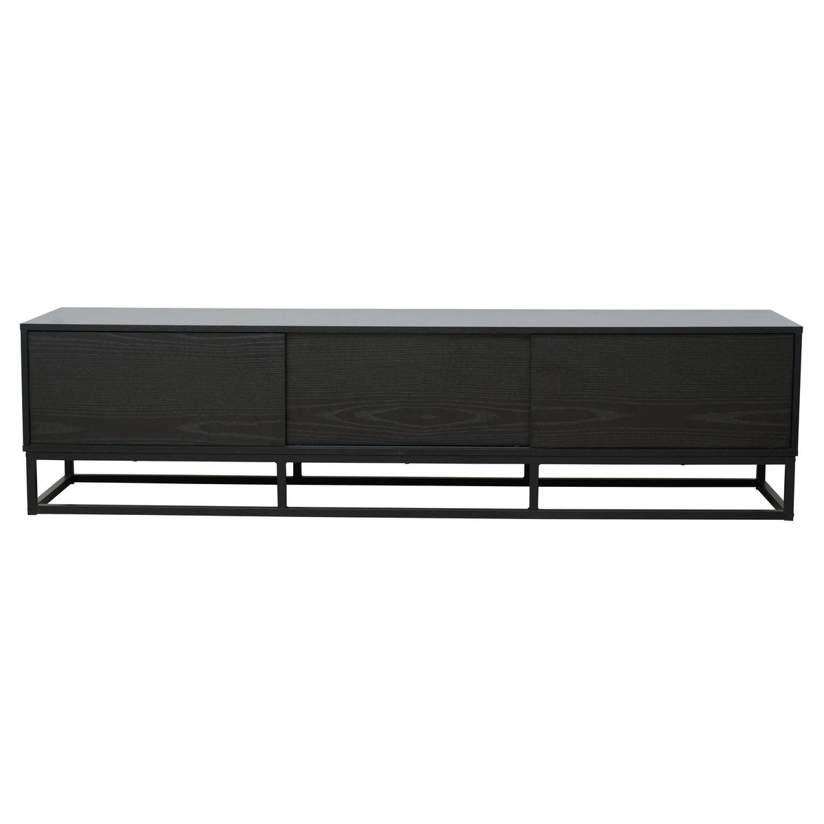 TV-SCHRANK, Schwarz - Schwarz, Holz (40/45/180cm) - Oviala