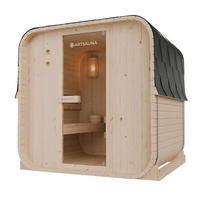 FASSSAUNA Nolvik L inkl. Zubehör-Set - Naturfarben, Holz (185/194/180cm) - Artsauna