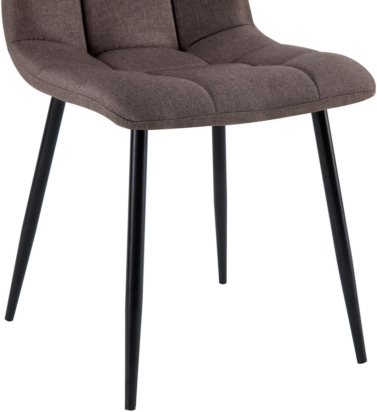 STUHL Stoff Braun - Schwarz/Braun, Textil/Metall (45/84/55cm) - CLP