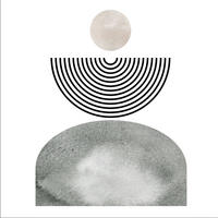 GLASBILD 50x50 cm abstrakte Formen - Beige, Glas (50/50cm) - artissimo