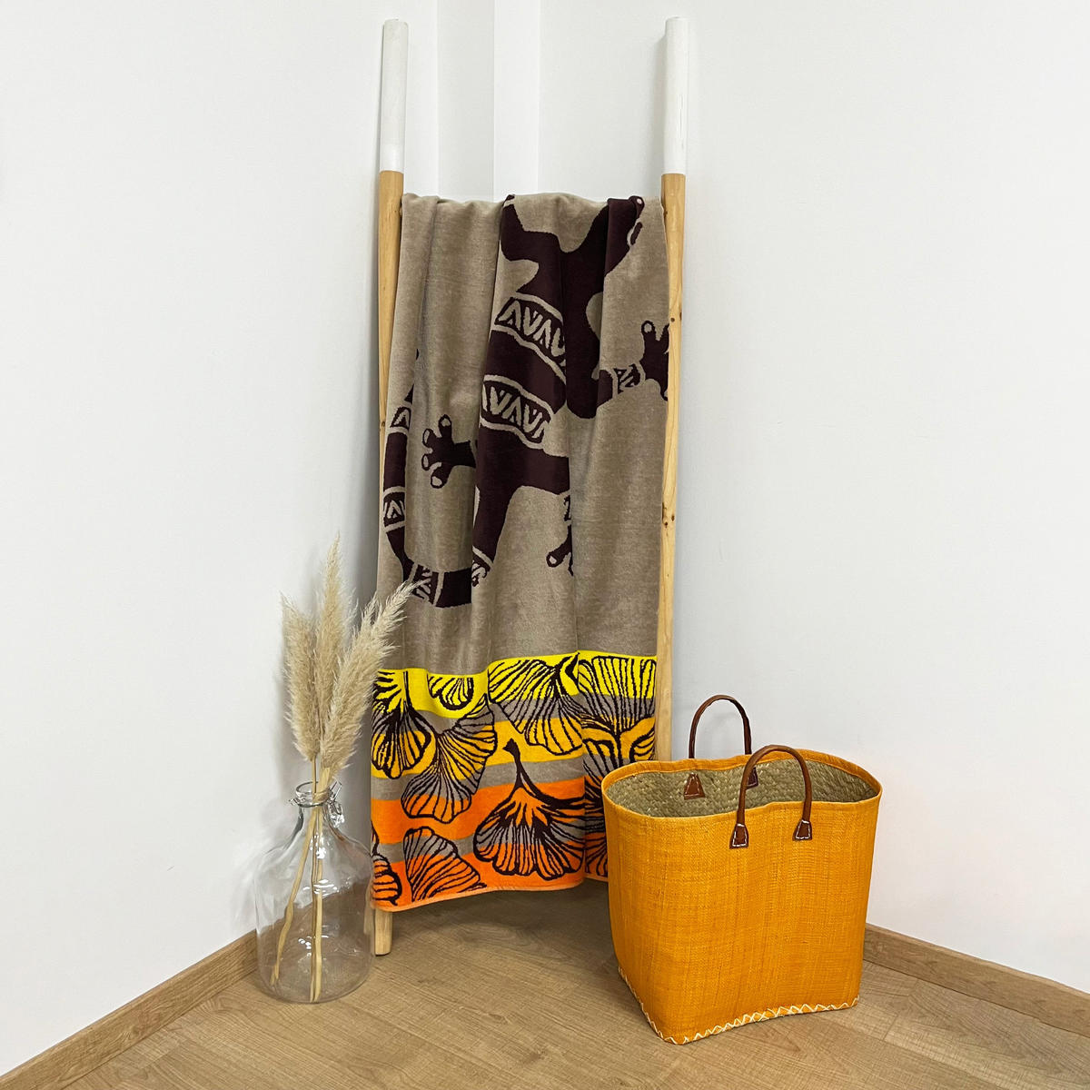 STRANDTUCH Frottee Velours Jacquard Homok 95x175 440g/m² - Multicolor, Textil (95/175cm) - LE COMPTOIR DE LA PLAGE