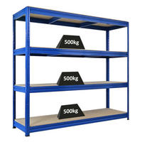 SCHWERLASTREGAL Dino 180x200x60cm Spanplatten-Ebenen Blau - Blau, Metall (200/180/60cm) - PROREGAL