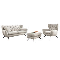 SITZGRUPPE CHARME Cremeweiß - Creme, Textil (200/94/95cm) - KAWOLA