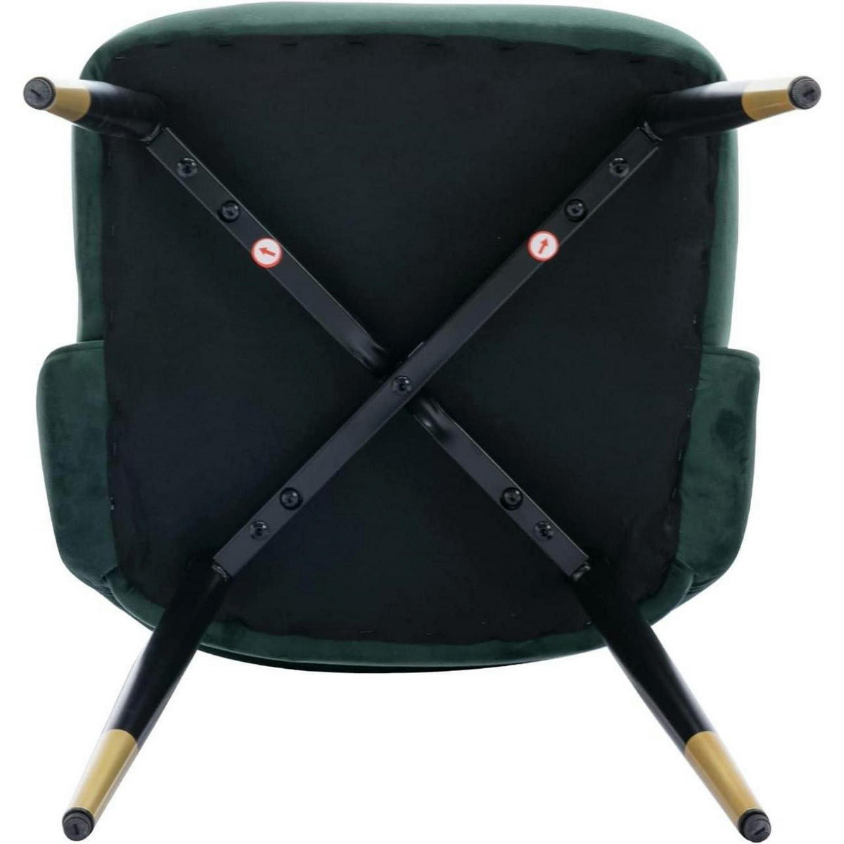 ESSZIMMERSTUHL 4er Set Samt Grün - Grün, Textil (50/86/58cm)