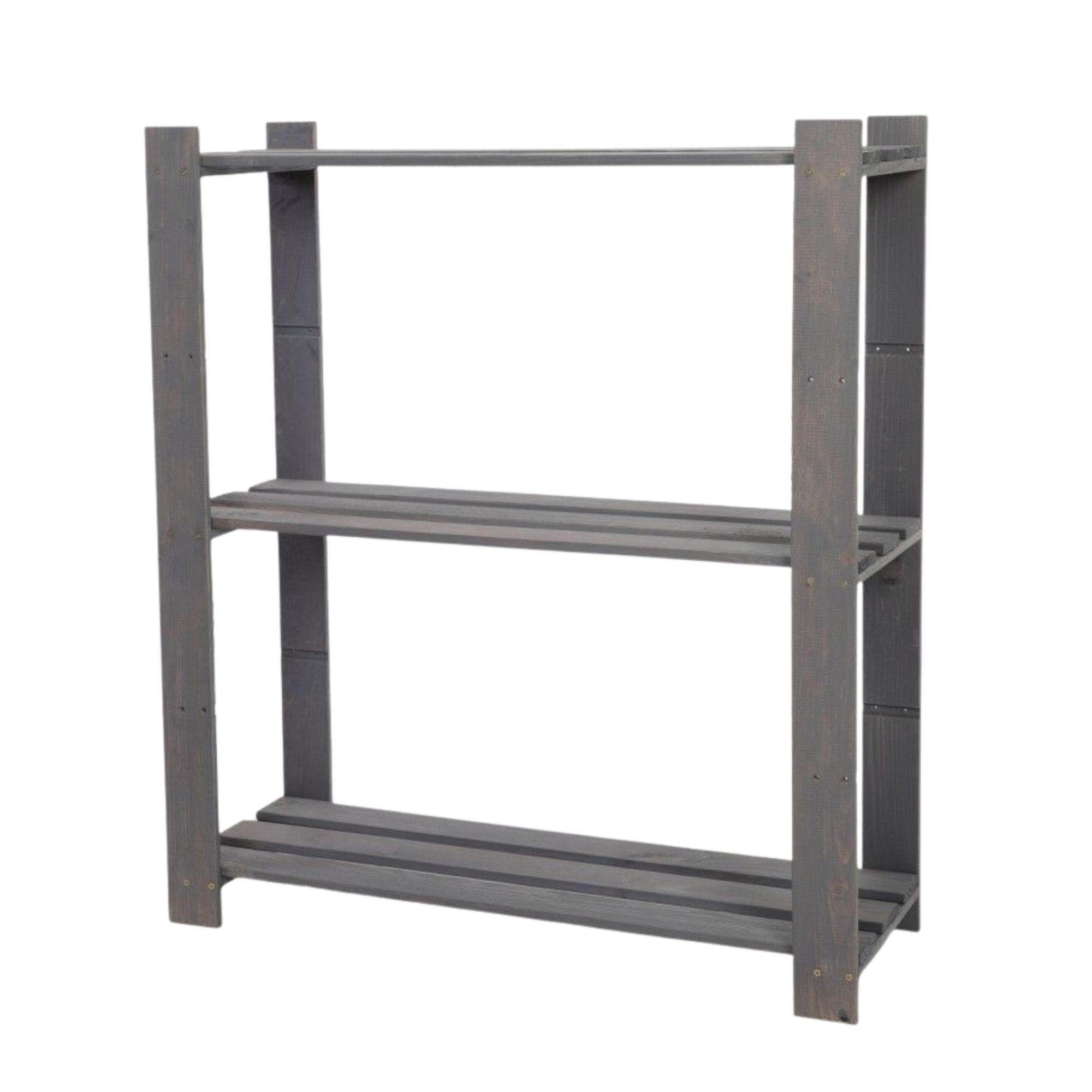 Proregal Holzregal Grau 80x90x38 cm