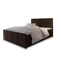 POSTEL BOXSPRING ARIEL 140x200 cm, s matrací a úložným prostorem, hnědá - hnědá, kompozitní dřevo/textil (140/200cm) - MASSENO