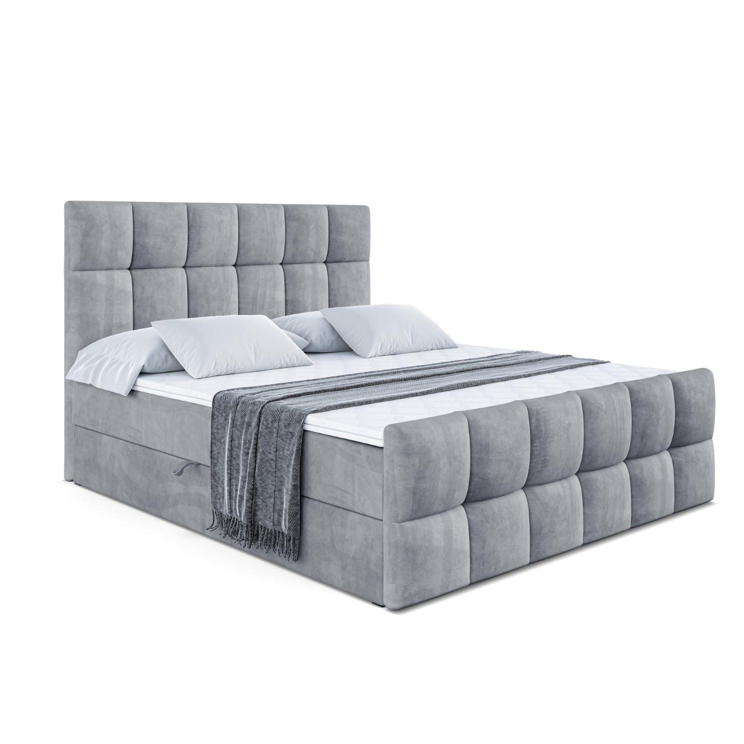 Altdecor Boxbett Grau 120x200 cm