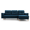 ECKSOFA Carl L - Dunkelblau - Dunkelblau, Holz (232/137cm) - Möblo