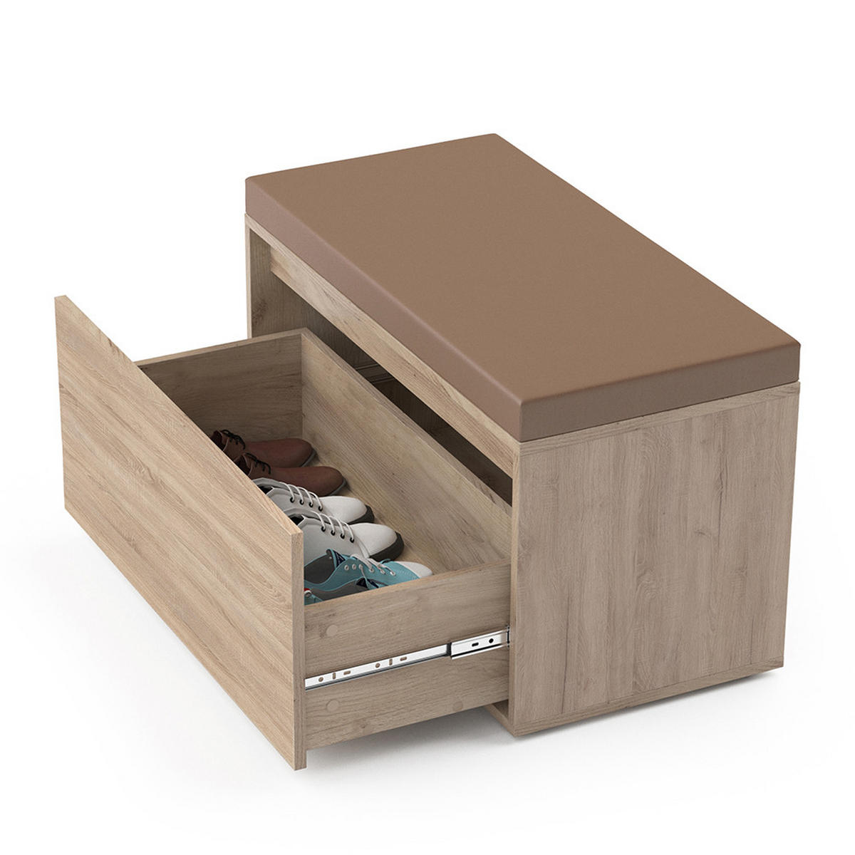 BOTNÍK S LAVICÍ Iker Sonoma - Sonoma dub, kompozitní dřevo (80/45/39cm) - Vicco