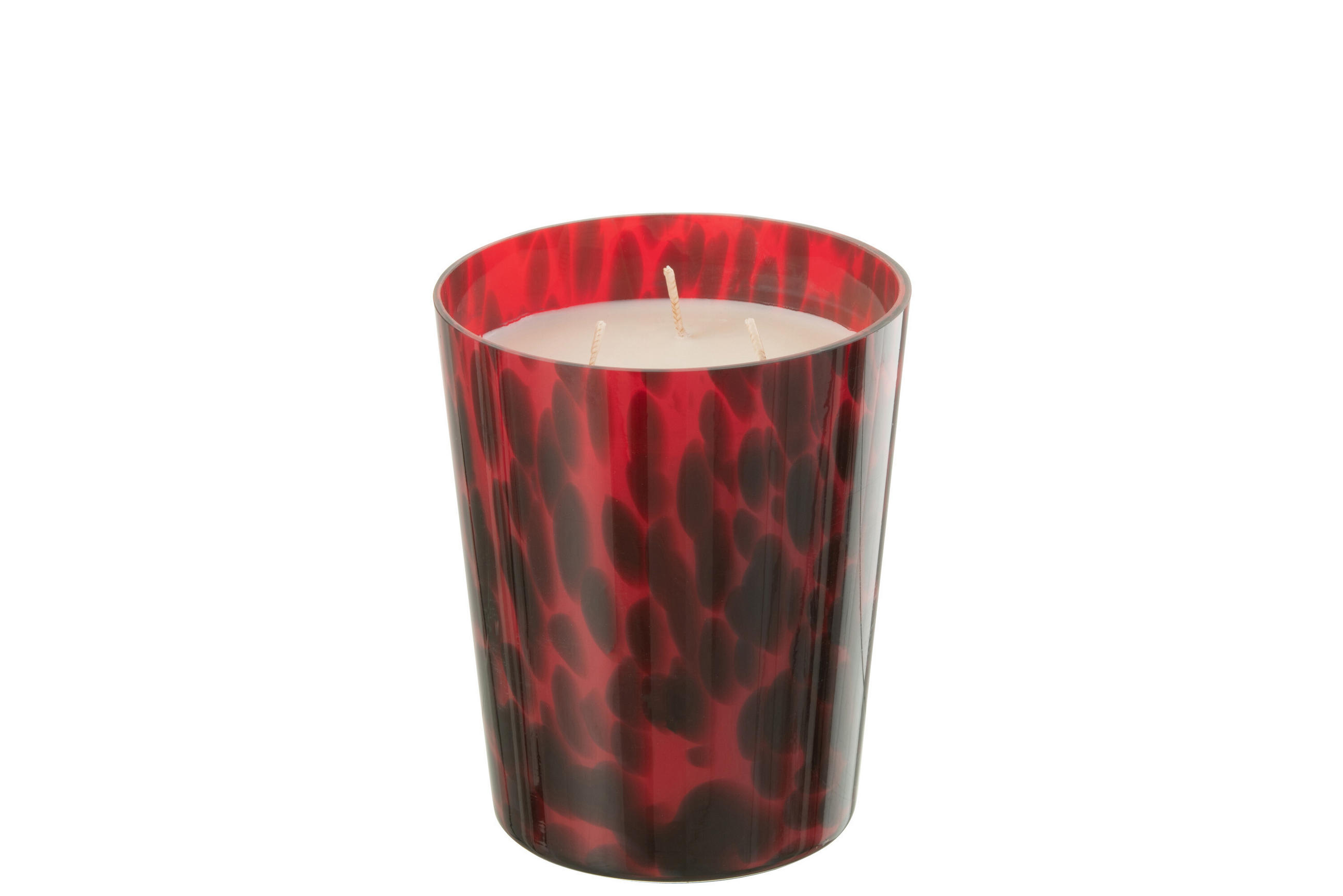 DUFTKERZE NOA - Rot - M - 68 Std. - Kirschrot, Paraffin (12.7/16cm) - J-Line