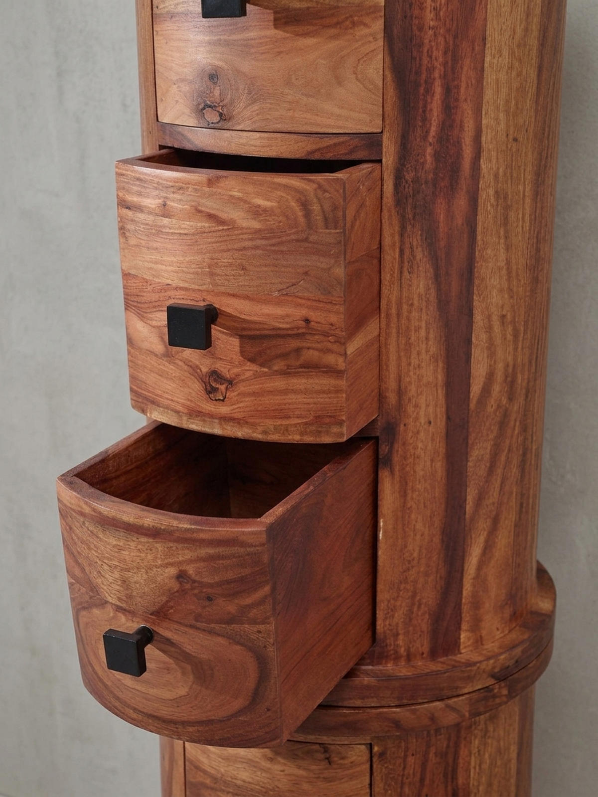 KOMMODE – Massivholz, rustikal, 4 Schubladen, viel Stauraum - Braun, Holz/Metall (35/85/35cm) - KADIMA DESIGN