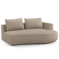 OTTOMANE - modular - Beige/Schwarz, Kunststoff/Textil (196/82/146cm) - home24