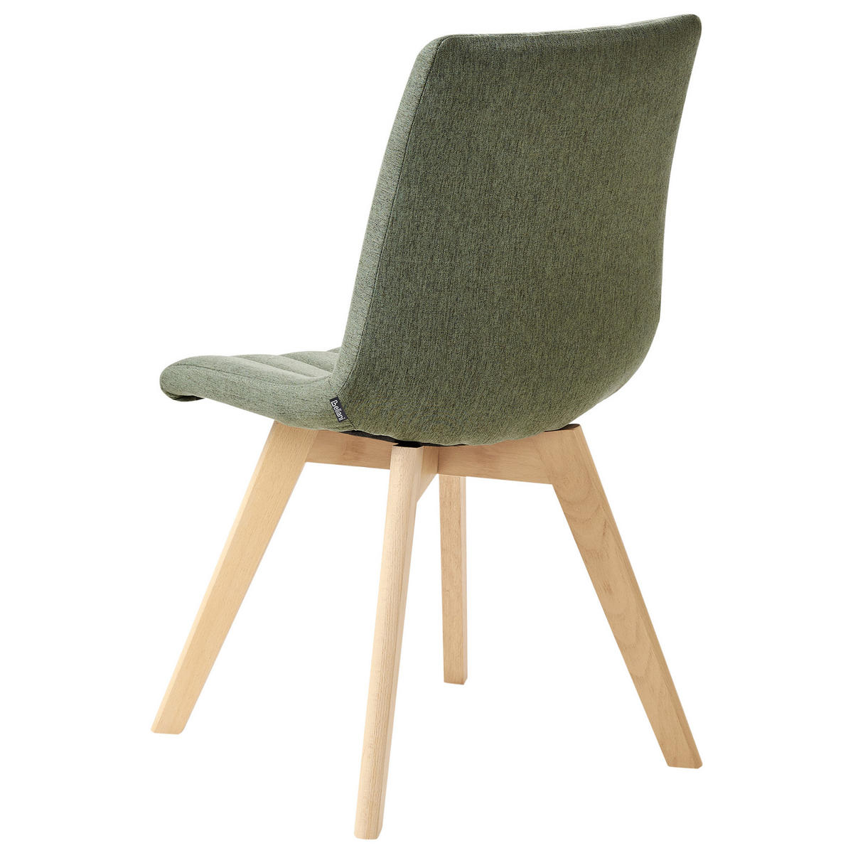 ESSZIMMERSTUHL 2er-Set Dunkelgrün Calgary - Dunkelgrün/Braun, Textil (48/86/56cm) - Beliani