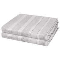 DUSCHTUCH Noblesse 2er-Set - Hellgrau, Textil (80/160cm) - Cawoe
