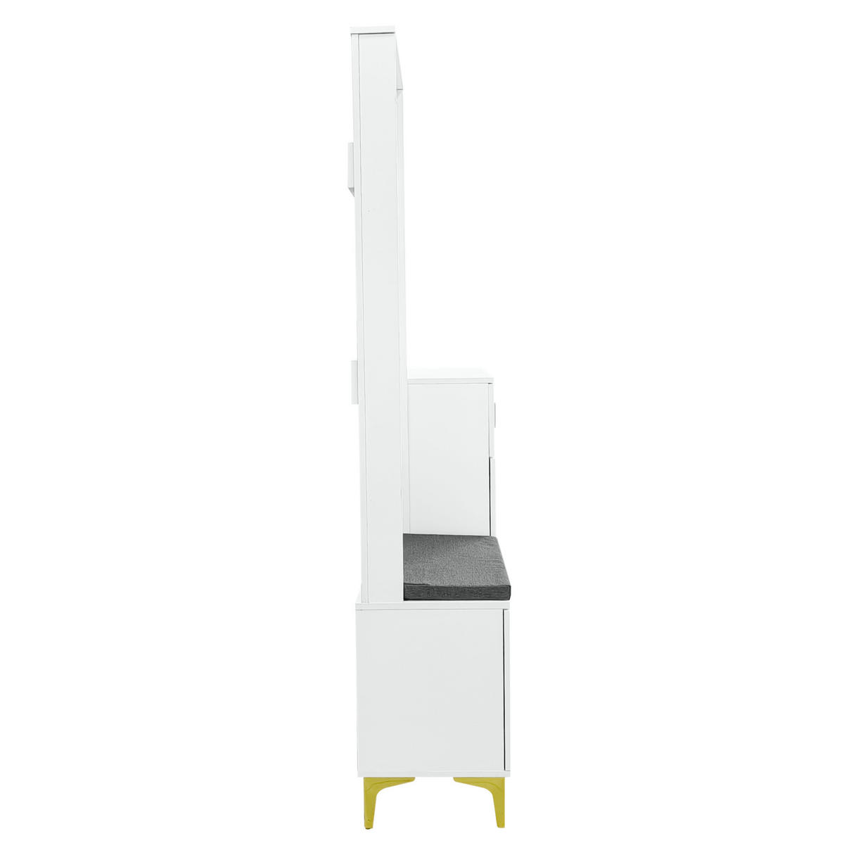 GARDEROBE 60,5/180,5/35,2 cm Weiß aus Spanplatte mit Push-to-open - Weiß, Holzwerkstoff (35.2/180.5/60.5cm) - OKMYHOME