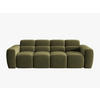 SOFA Lisa aus Samt hellgrün 4 Sitzplätze - Hellgrün, Textil (256/77/101cm) - Micadoni