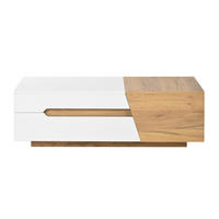 COUCHTISCH Weiß/Holzfarben 120/50/37,5 cm - Naturfarben, Holzwerkstoff (50/120/37.5cm) - PANGIVO