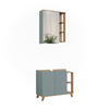 BADMÖBEL-SET Karen Sonoma/Blau 2 Teile - Blau, Holzwerkstoff (80/65/35cm) - Vicco
