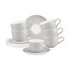 KAFFEETASSEN MIT UNTERTASSEN Liberty Pure Colors New Grey 260 ml 6er Set - Grau, Keramik (0.26L) - Seltmann Weiden