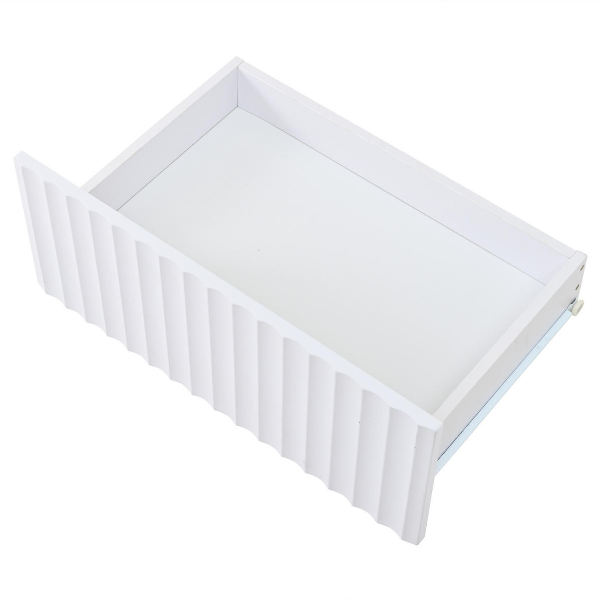 KONFERENČNÍ STŮL bílý, se zásuvkami a LED světelným páskem, do obývacího pokoje, 100×50×45 cm - bílá, kompozitní dřevo (50/100/45cm) - STILVORA